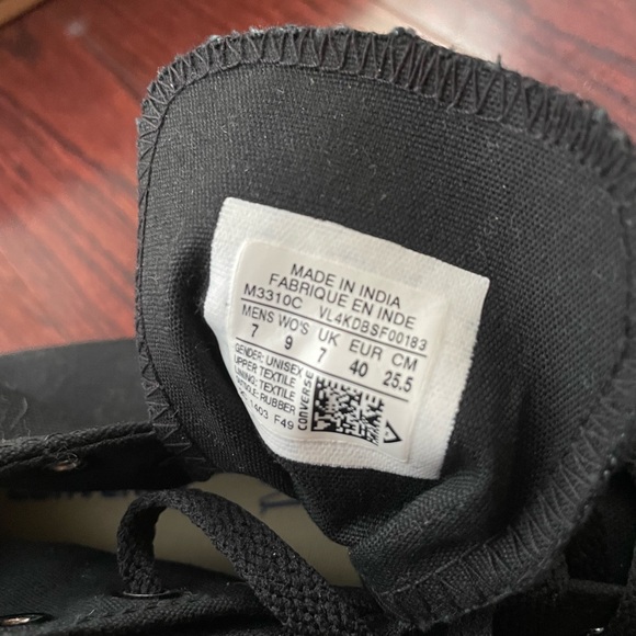 CONVERSE all star black high tops chuck taylor - Picture 2 of 9